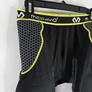McDavid Padded Football Pants Mens Large Black 3/4 Compression Girdle Hex Pad